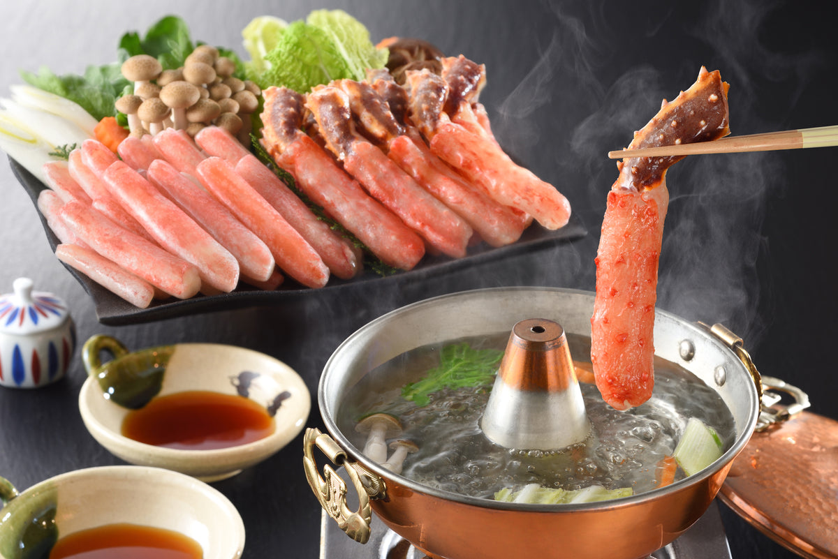〈産直〉タラバ・ズワイのかにしゃぶ食べくらべ【冷凍】