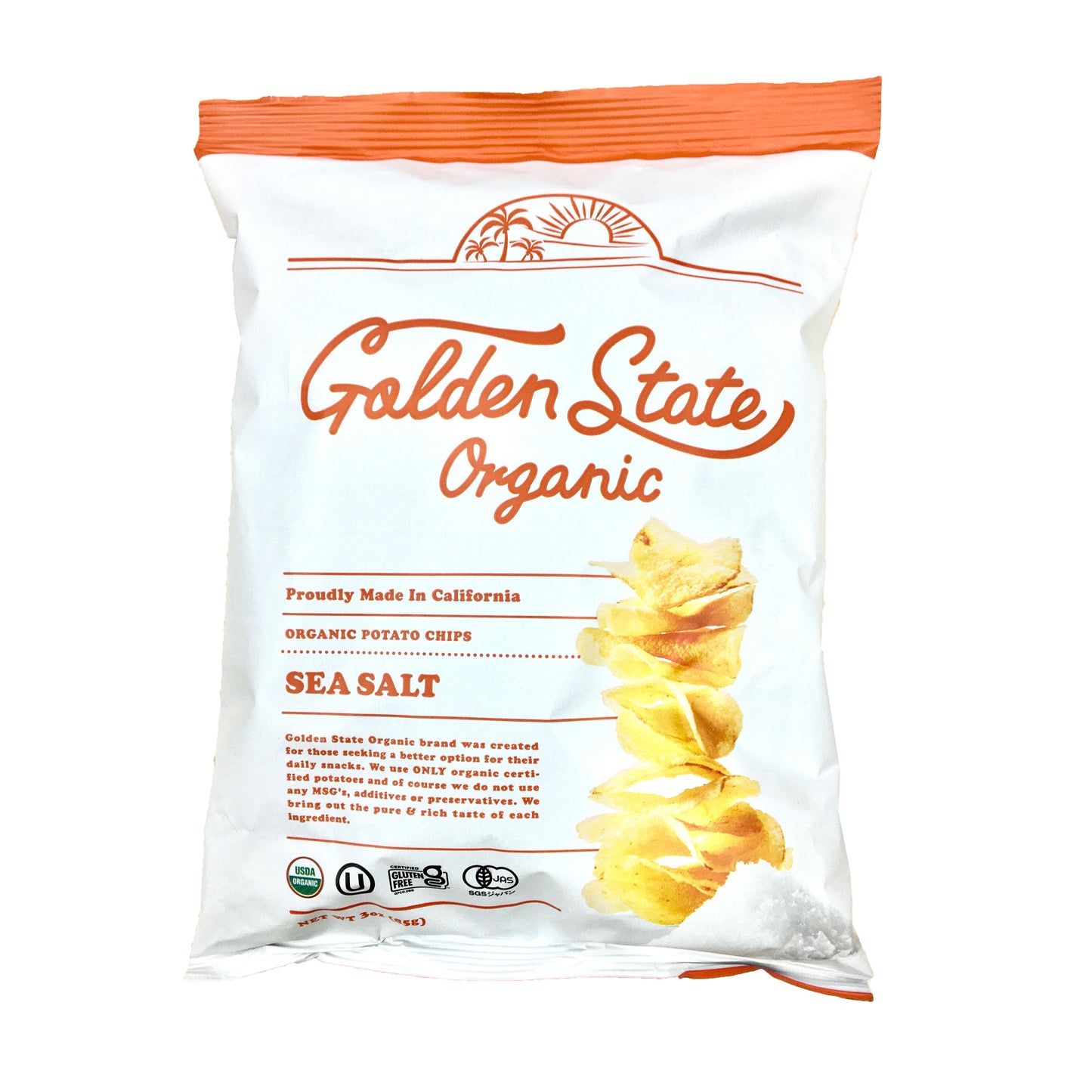 Golden State Organic 有機ポテトチップス シーソルト味