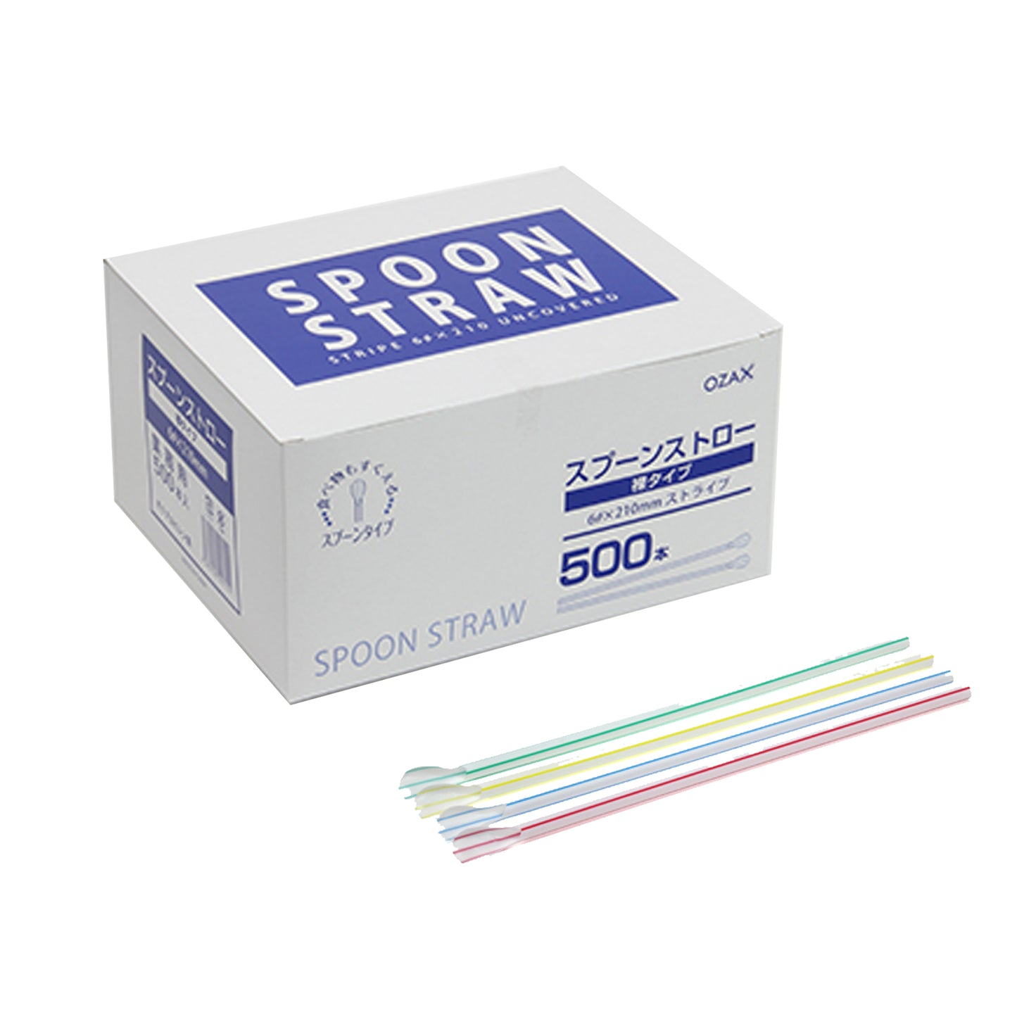 OZスプーンストロー(裸)500本/箱