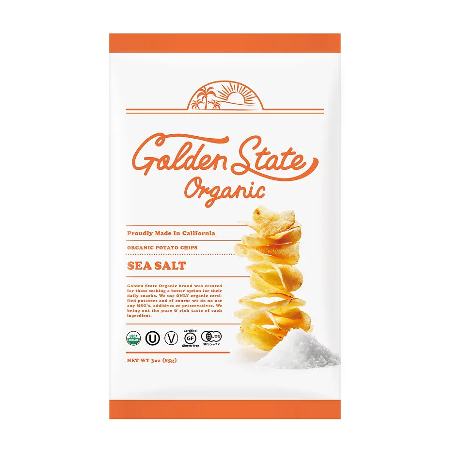 Golden State Organic 有機ポテトチップス　シーソルト味