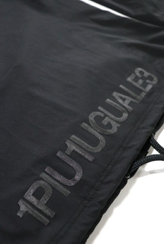 1PIU1UGUALE3 コーチシャツジャケット 長袖 レーザー刻印入り  (black/black) S・L・XL