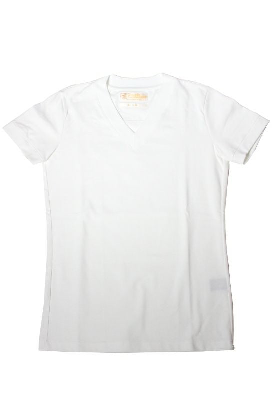 1PIU1UGUALE3 海島綿(シーアイランドコットン) 30/2 V-ネック Tシャツ  (white) S・M